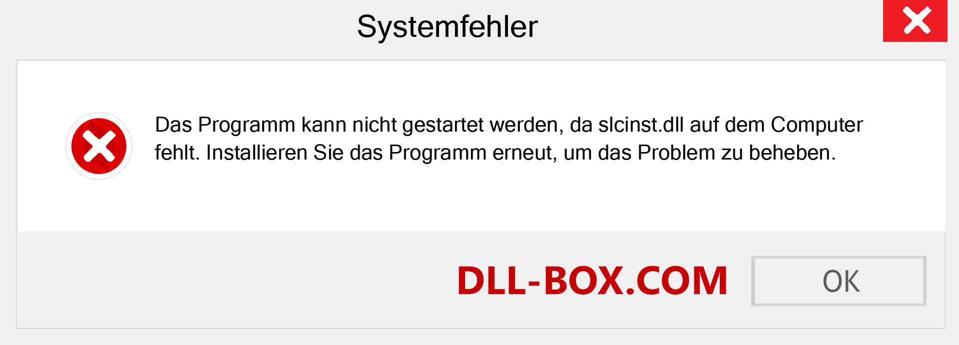 slcinst.dll-Datei fehlt?. Download für Windows 7, 8, 10 - Fix slcinst dll Missing Error unter Windows, Fotos, Bildern